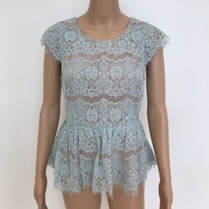 Maeve Lace Peplum Top